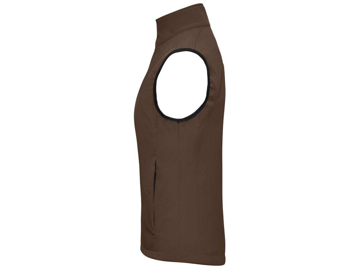 JN Ladies Softshell Vest JN138 95%PES/5%EL, brown, Größe 2XL