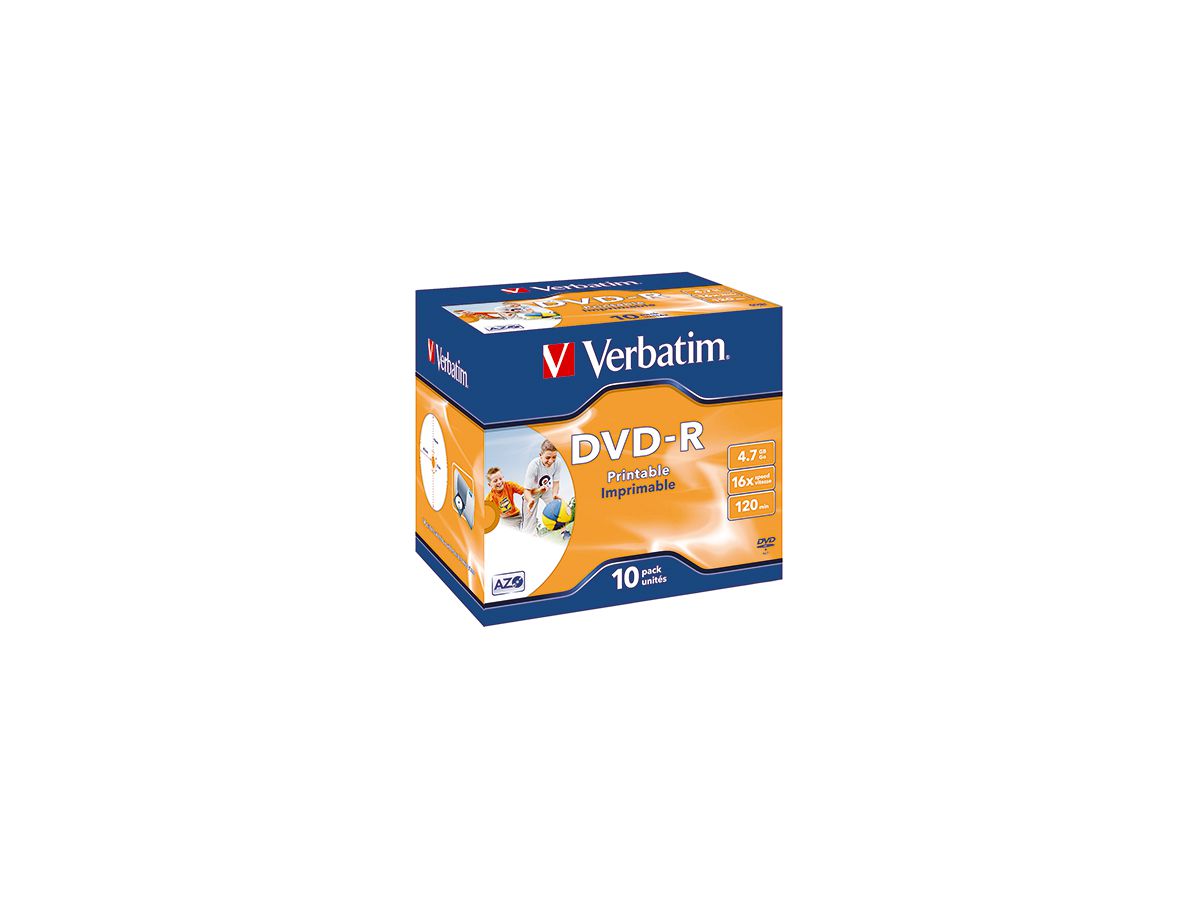 Verbatim DVD-R 43521 16x 4,7GB 120Min. Jewelcase 10 St./Pack