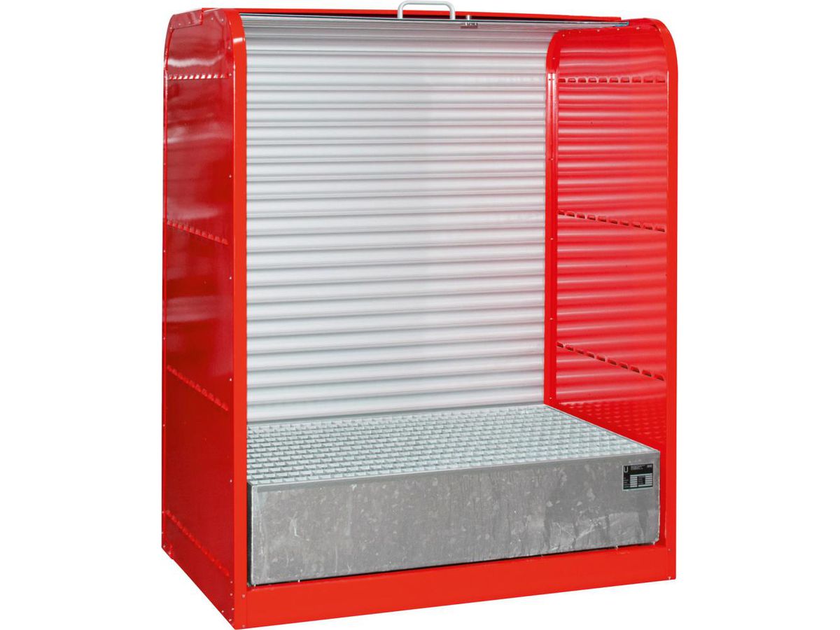 Gefahrstoffrollladenschr 1294x870x1610, rot