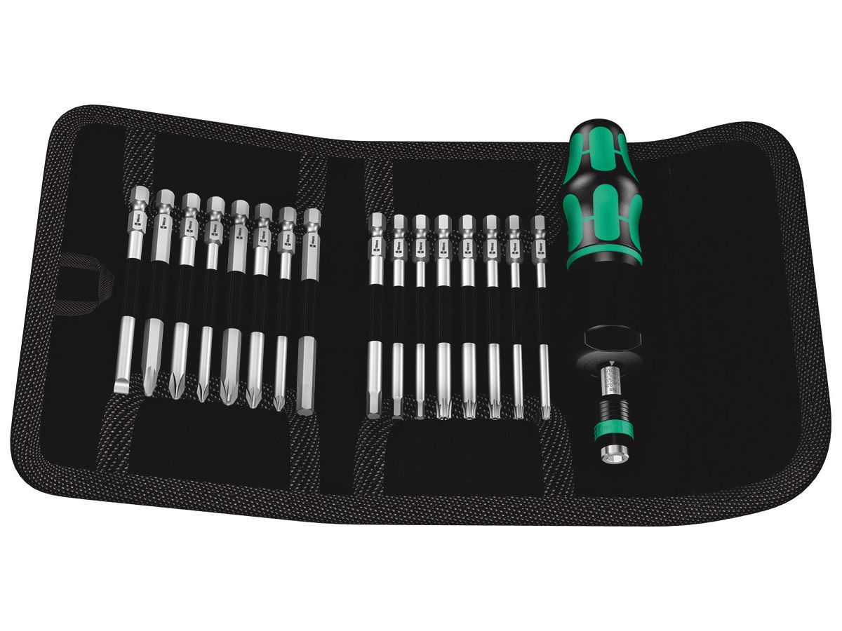 WERA Bits-Sortiment 1,2 - 3,0 Nm Kraftform Kompakt 60 Torque, 17-teilig