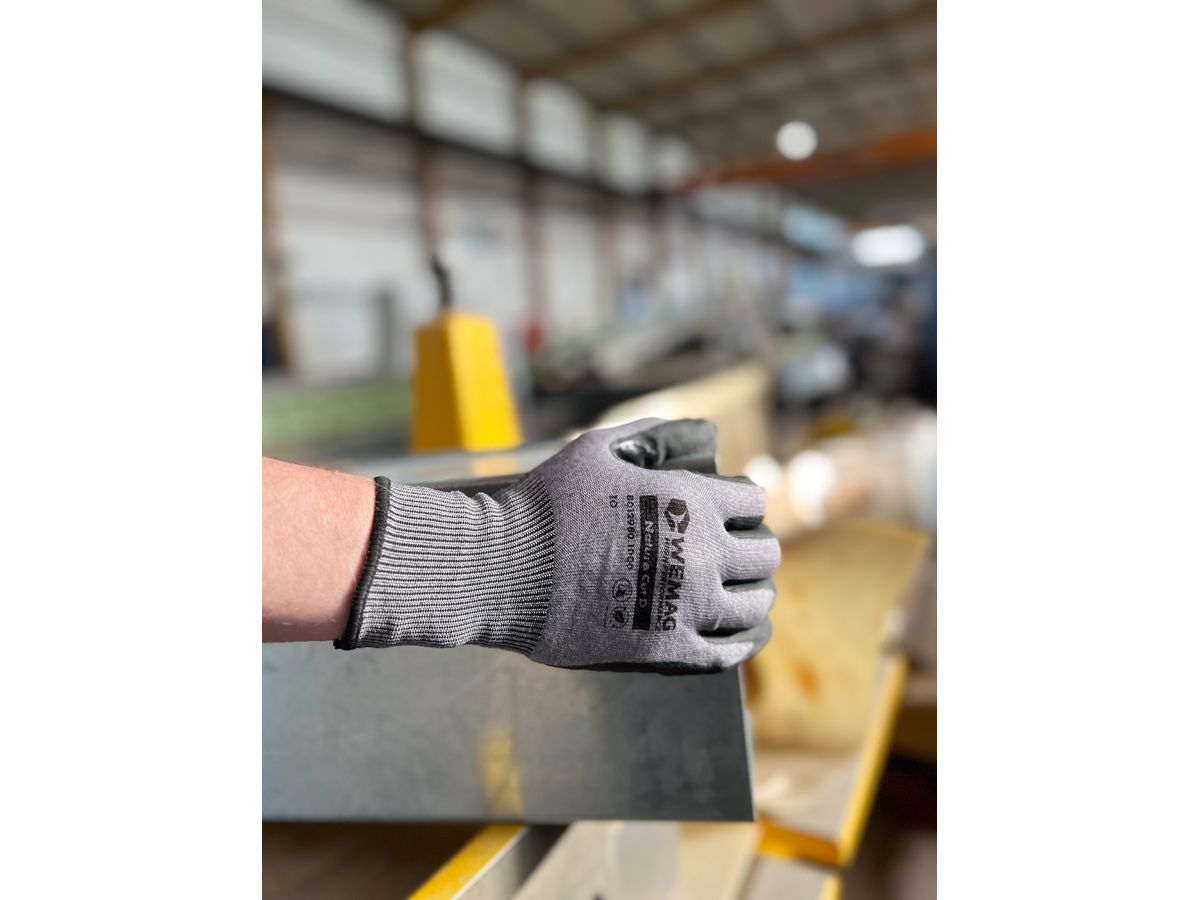 WEMAG Schnittschutz-Handschuh nachhaltig Nature Cut D Nitrilschaum gr/schw