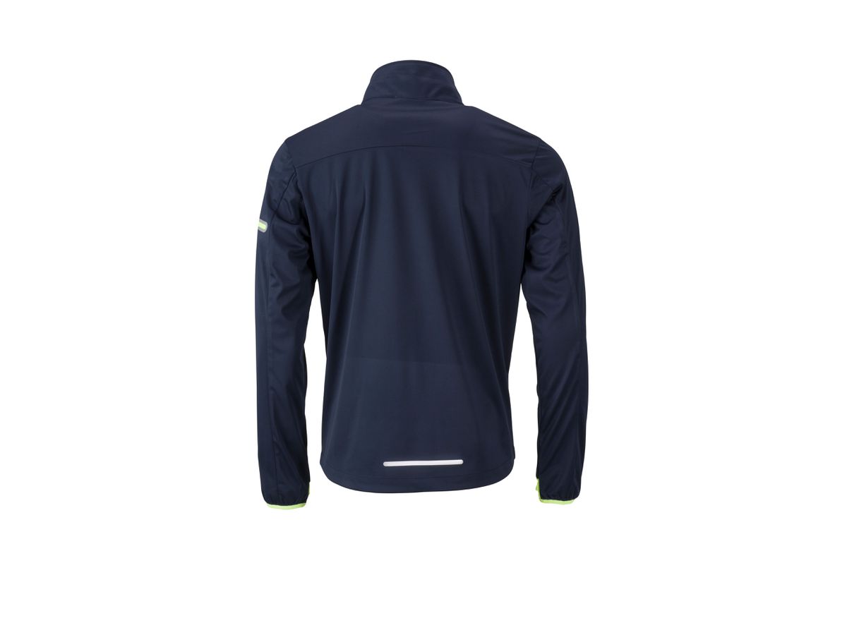 JN Men's Sports Softshell Jacket JN1126 navy/bright-yellow, Größe S