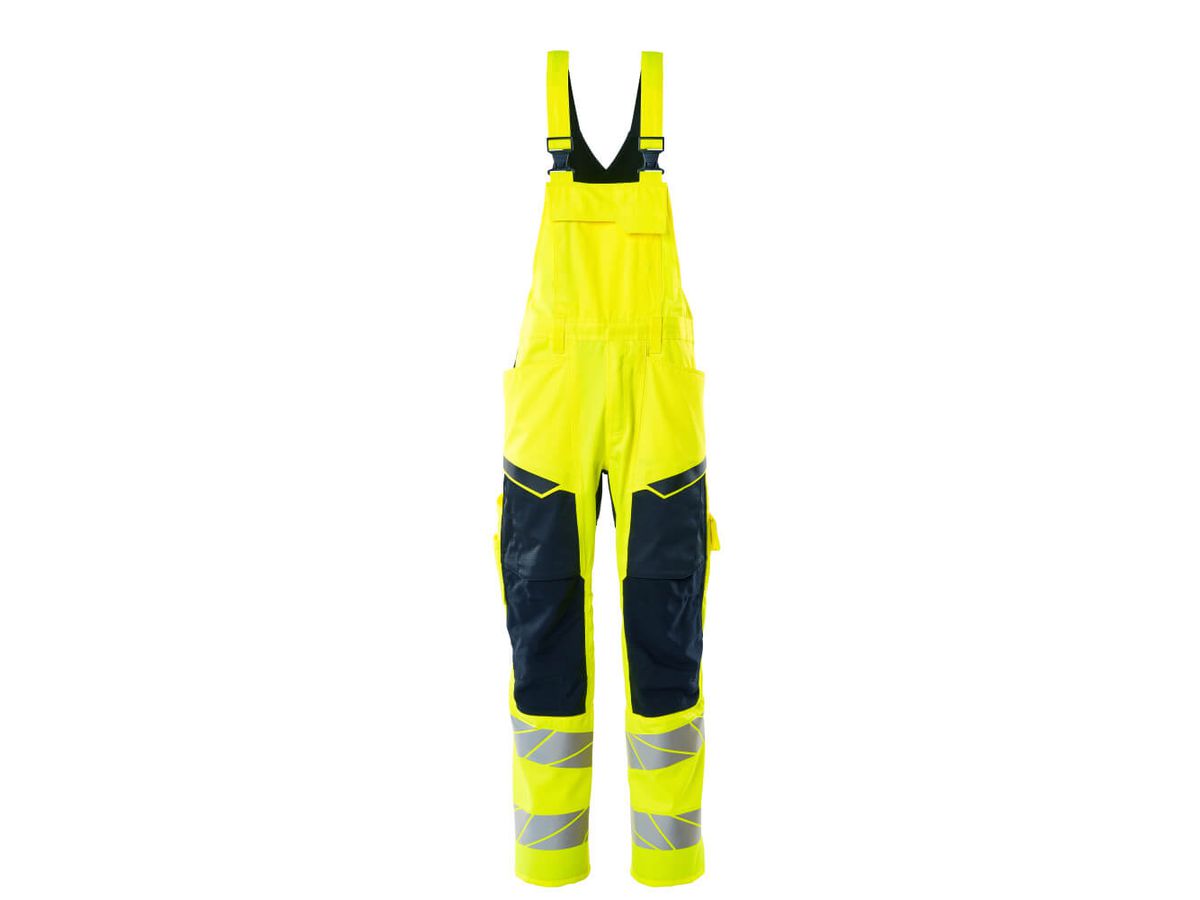 MASCOT Accel. Safe Latzhose Stretch Gr. 82C46 hi-vis glb/schwarzbl 19569-236