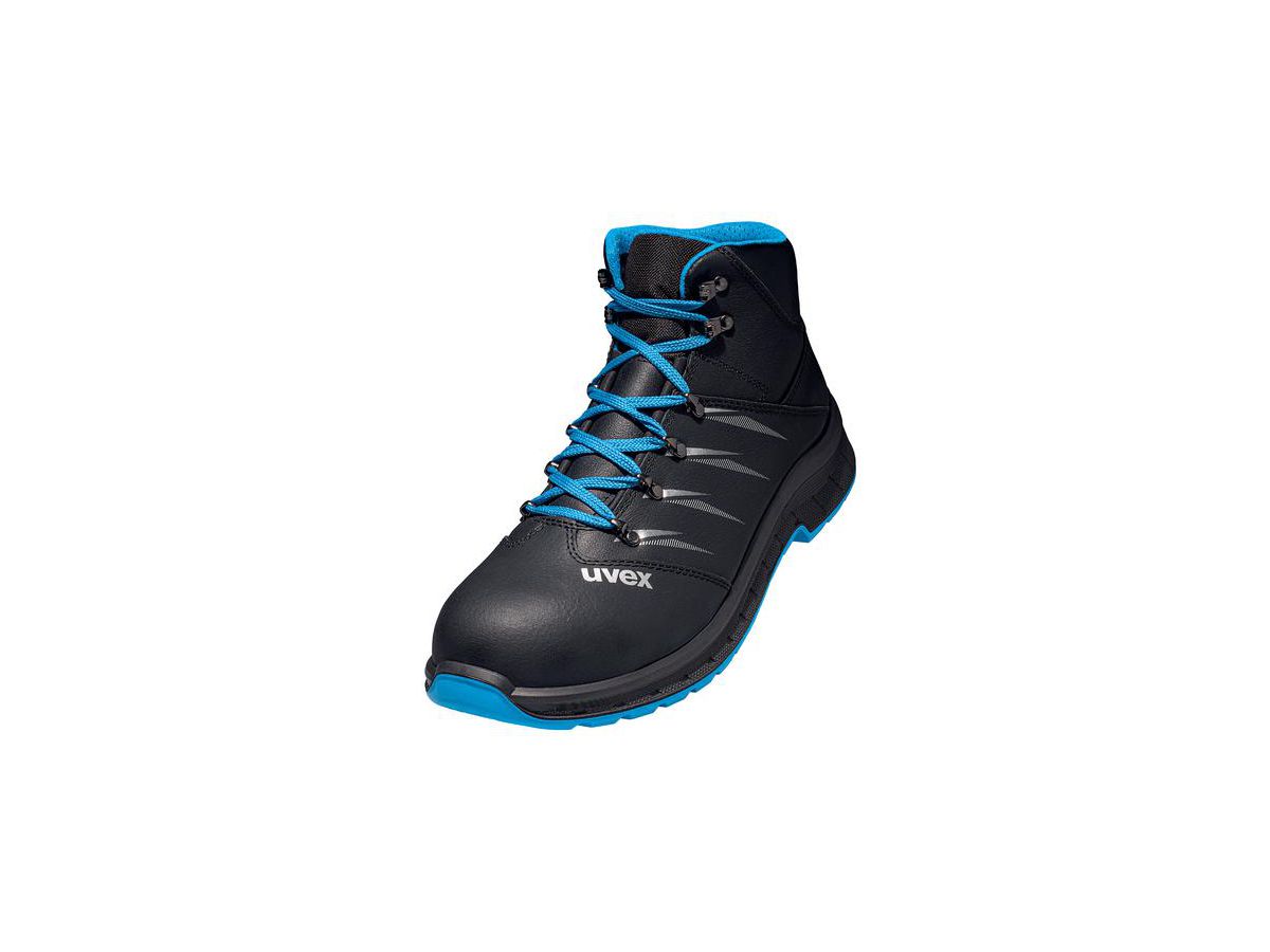 UVEX 2 trend Sicherheits-Stiefel Gr. 37 W12 S2 ESD SR schwarz/blau 6935.9