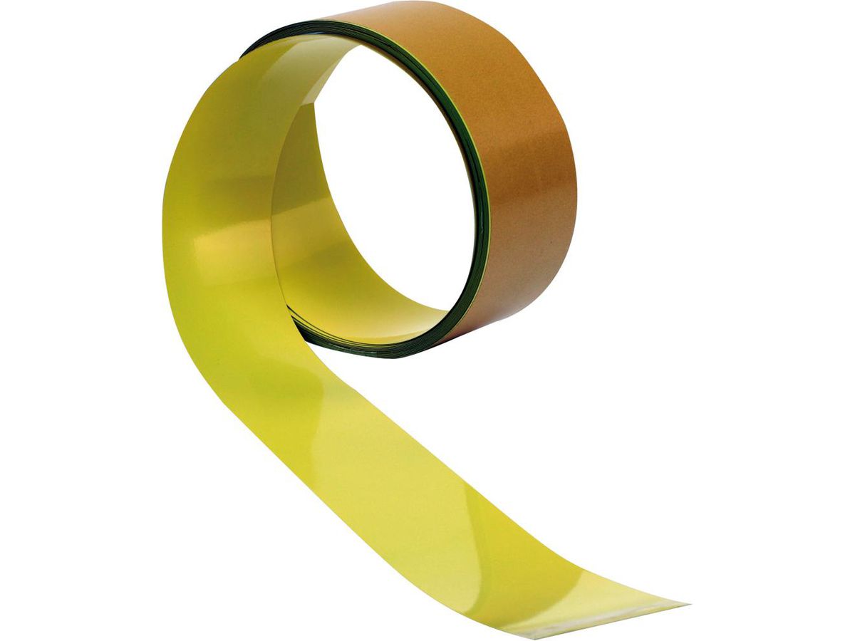 Bodenmarkierungsband gelb aus Stahl, 100mmx6,0m
