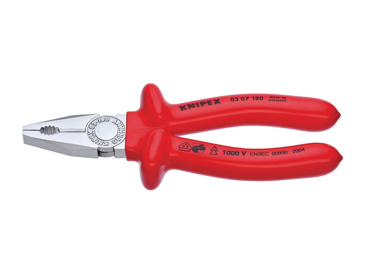 Combination pliers VDE 180mm dip.insul.Knipex