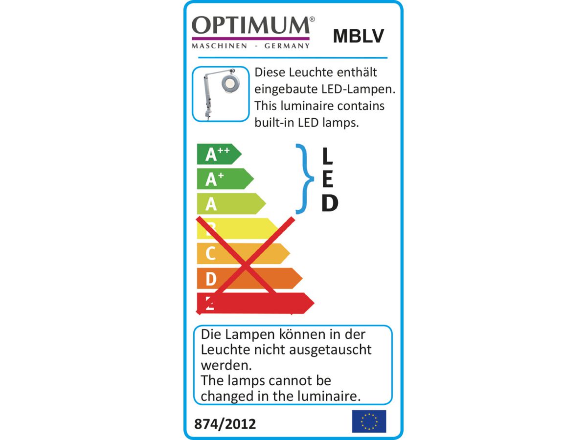 MBLV - LED Vergrößerungsleuchte AC230V