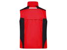JN Workwear Vest JN822 65%PES/35%BW, red/black, Größe 4XL