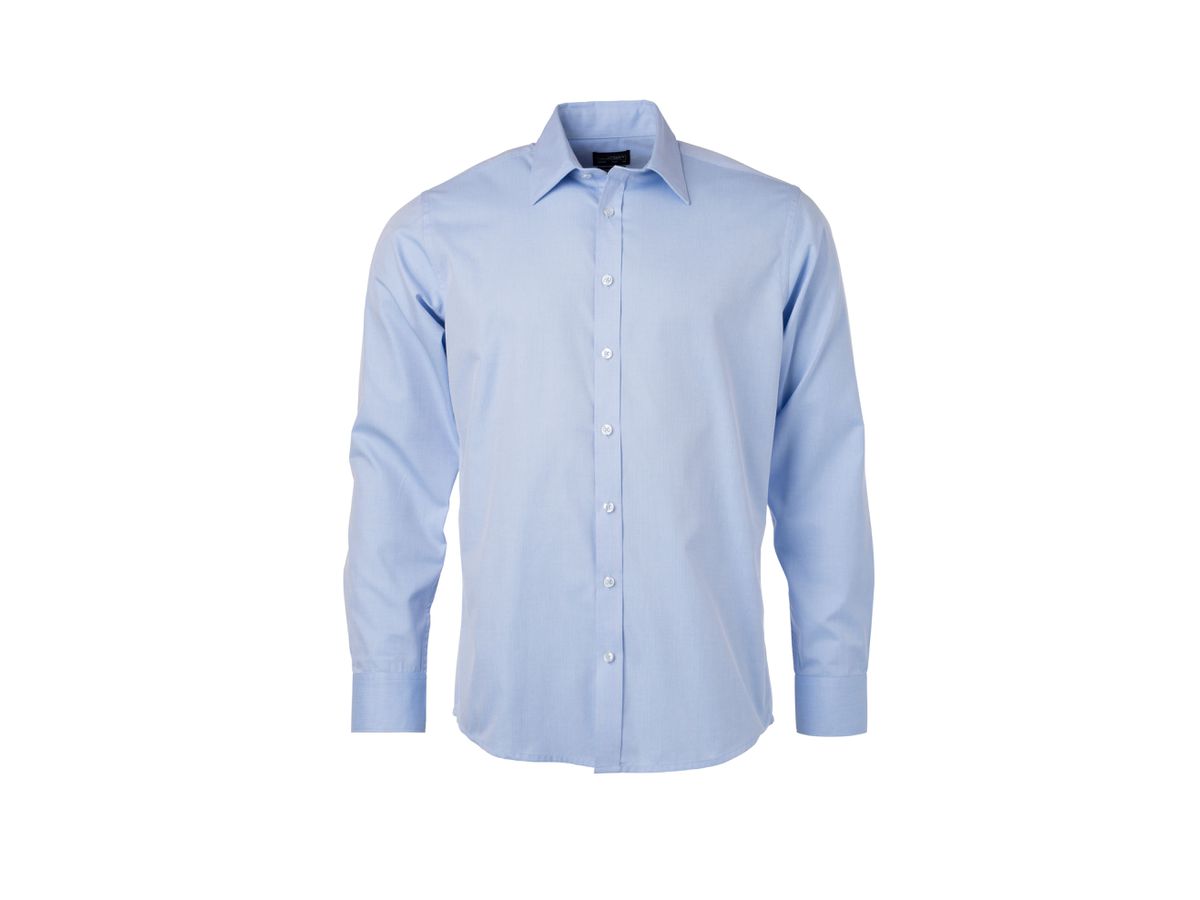 JN Herren Langarm Shirt JN690 light-blue, Größe 3XL