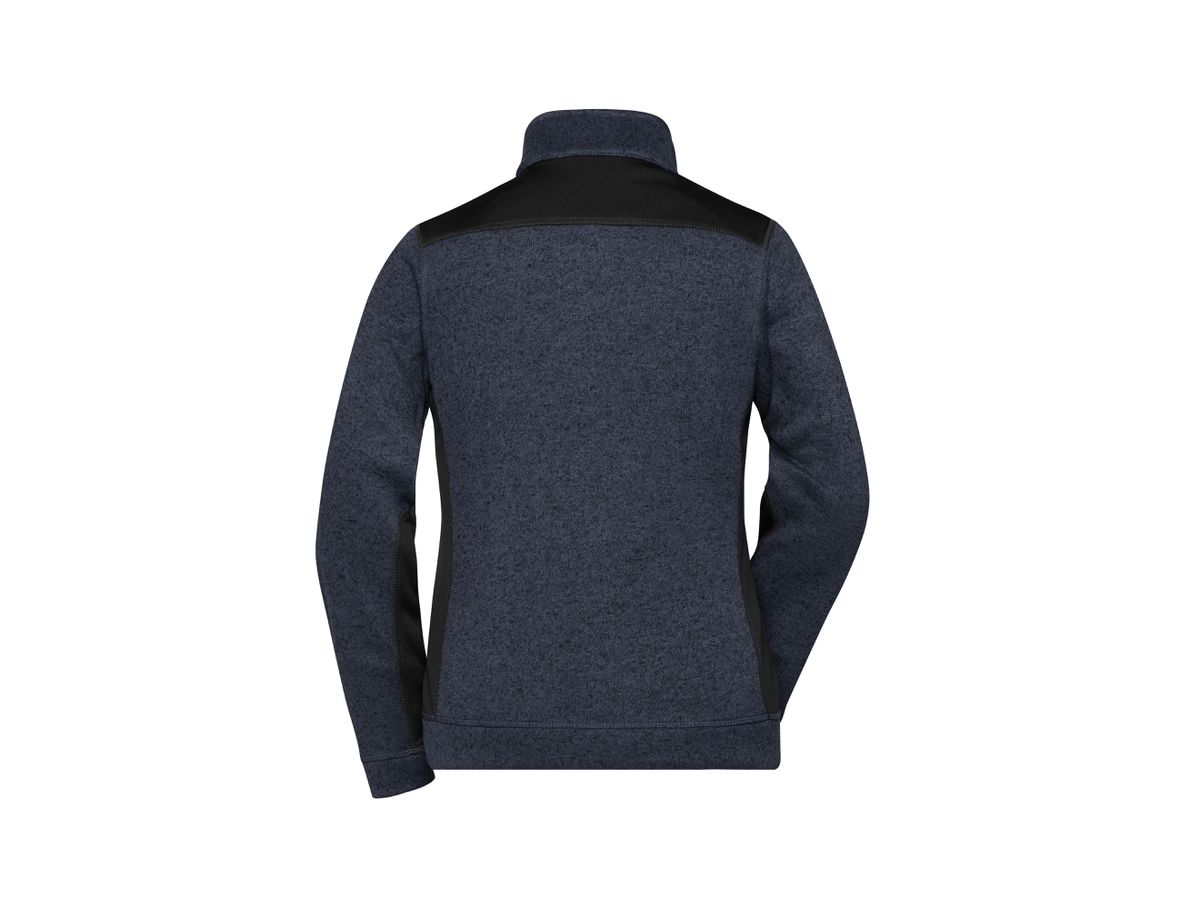 JN Strickfleece Jacke carbon-melange/bl. 100% Polyester 280g/m JN 861 Gr. 2XL