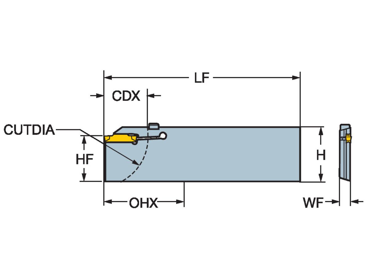 COROMANT CoroCut 1-2 Kassette zum Abstechen LF123E25-25B1