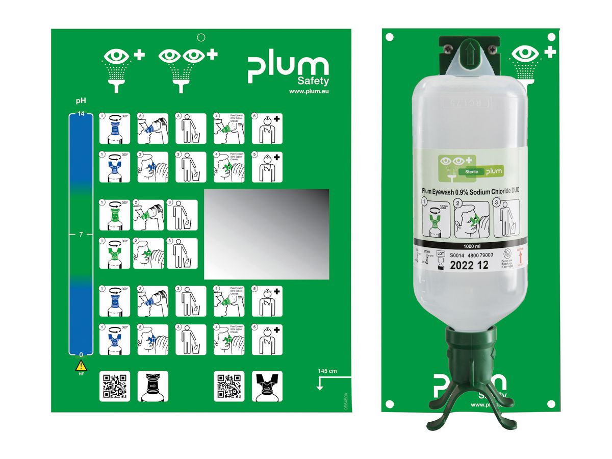PLUM Augenspülstation Duo inkl. 1 Fl. 1000 ml