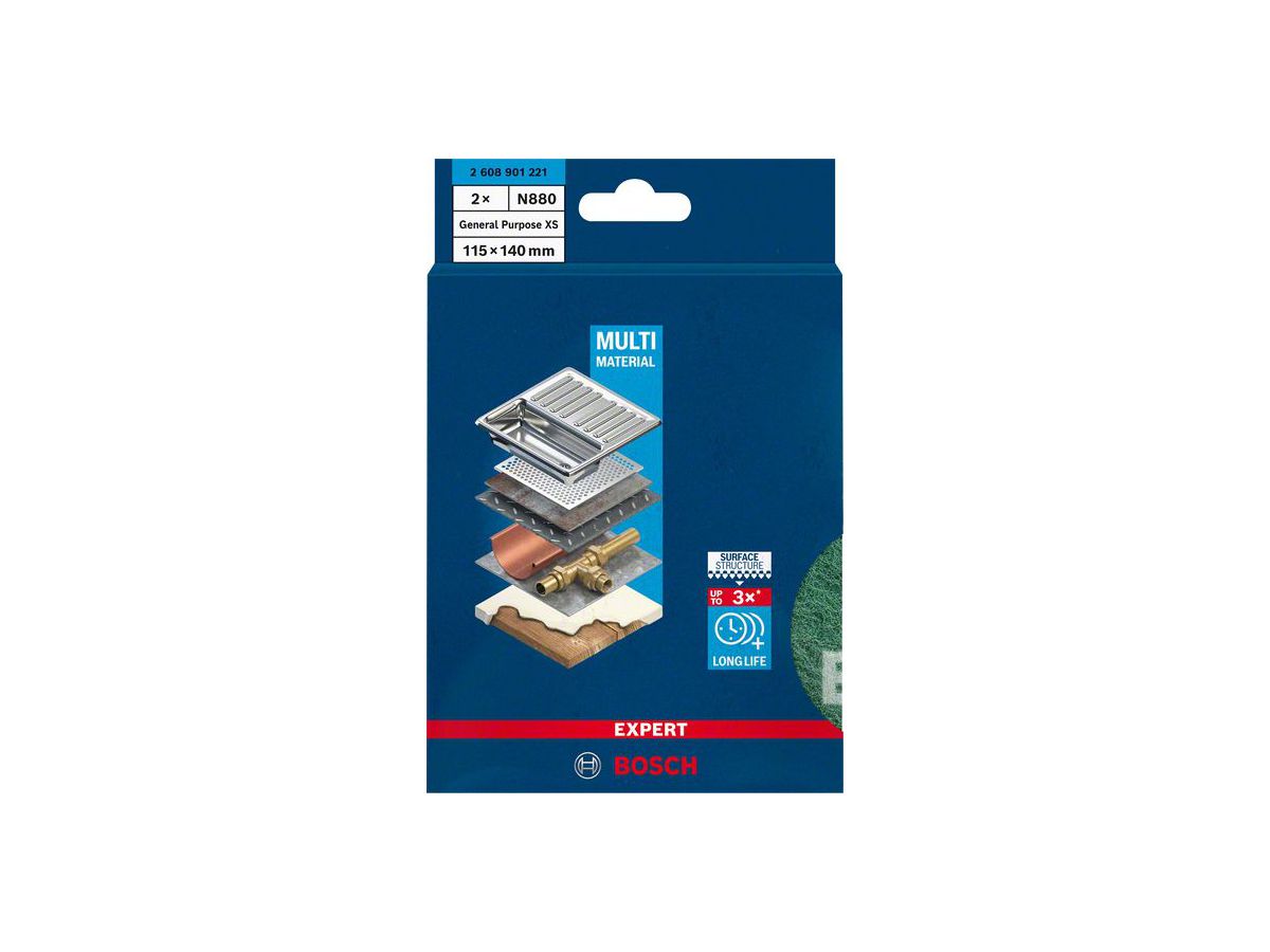 BOSCH Vliespad N880 EXPERT 115x140 mm, GenPurp