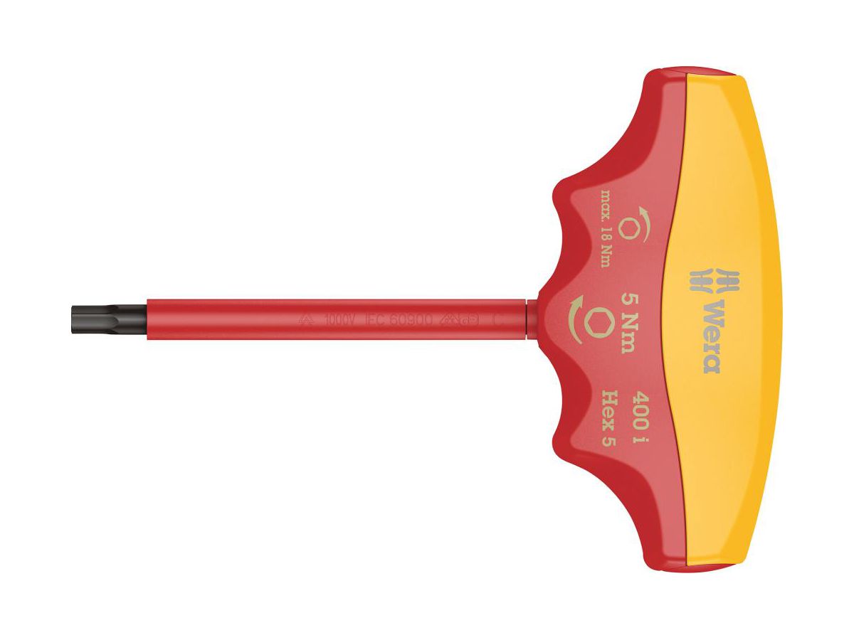 WERA Drehmomentindikator 400 i Hex 4 x 90 mm, 5 Nm, VDE, T-Griff