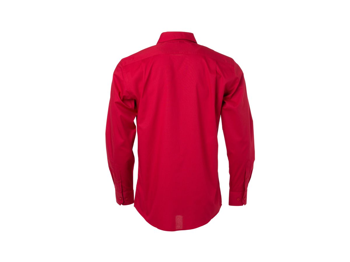 JN Men's Shirt Longsleeve Poplin JN678 red, Größe XL