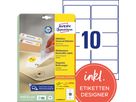 Avery Zweckform Etikett L4744REV-25 96x50,8mm weiß 250 St./Pack.