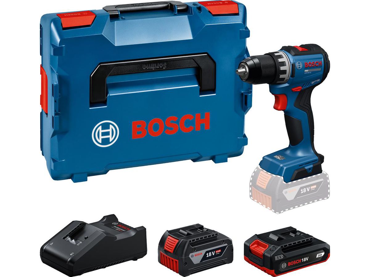 BOSCH Akku-Bohrschrauber GSR 18V-52 1x18V/2,0 Ah, 1x18V/4,0 Ah, Ladeg, BOXX