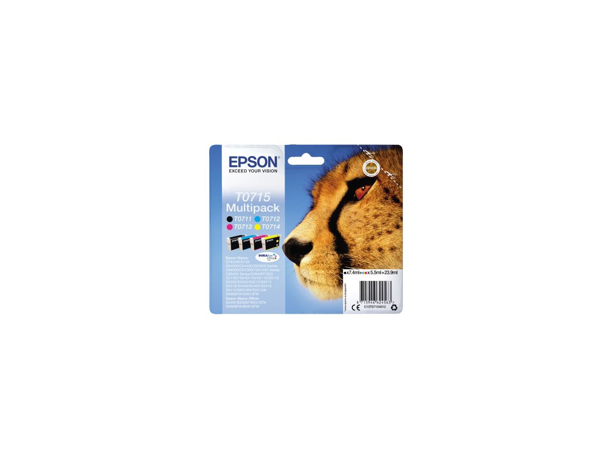 Epson Tintenpatrone C13T07154012 sw/c/m/y 4 St./Pack.