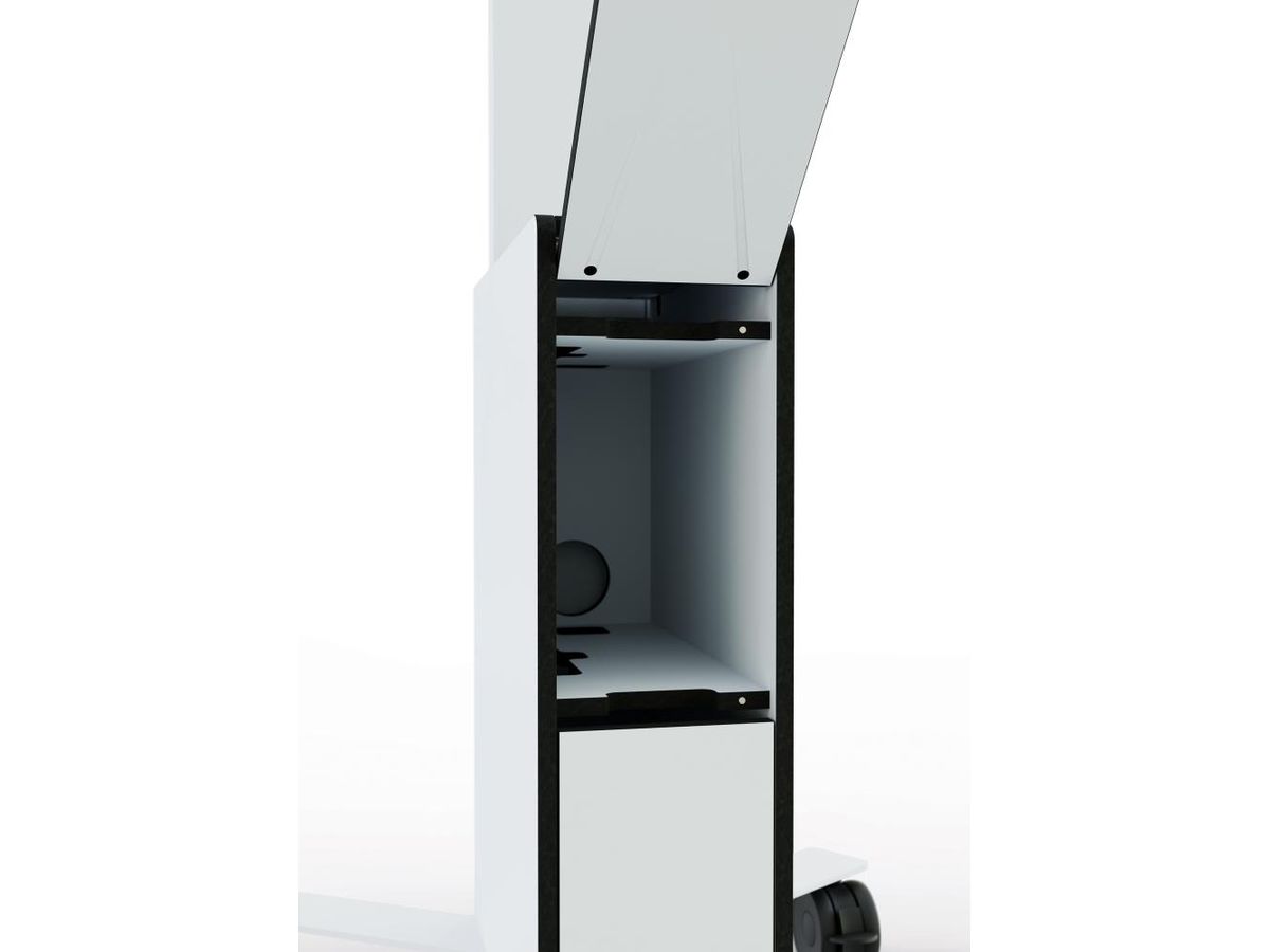 DURABLE Mobiler TV-Wagen Weiß/Schwarz Vesa 75X75 Bis200X200 mm