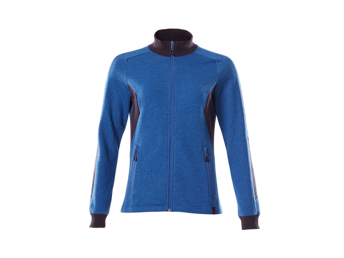 MASCOT Accel. Sweat-Shirt Damen mit RV Gr. 4XL azurblau/schwarzblau 18494-962