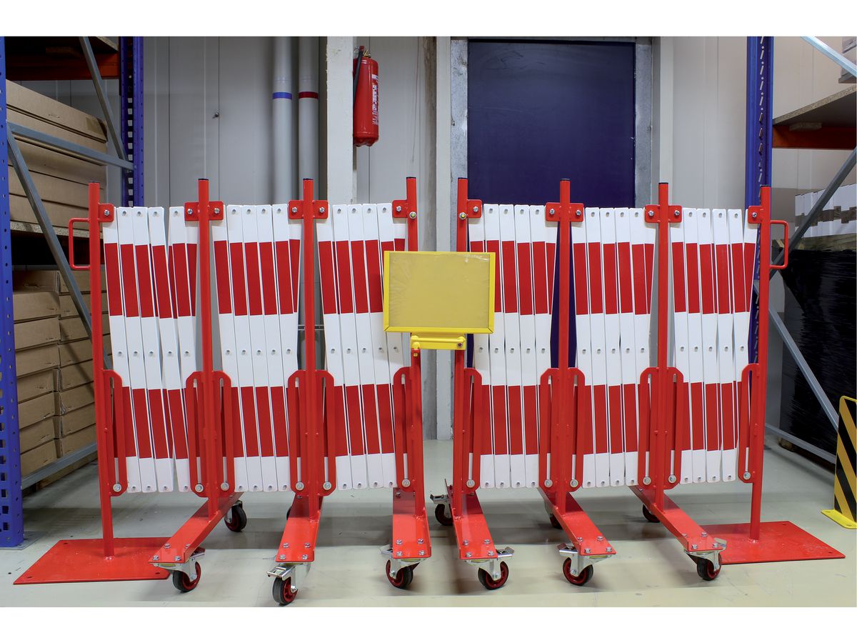 Scherengitter 8000mm rot-weiss