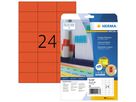 HERMA Etikett SPECIAL 4467 70x37mm rot 480 St./Pack.