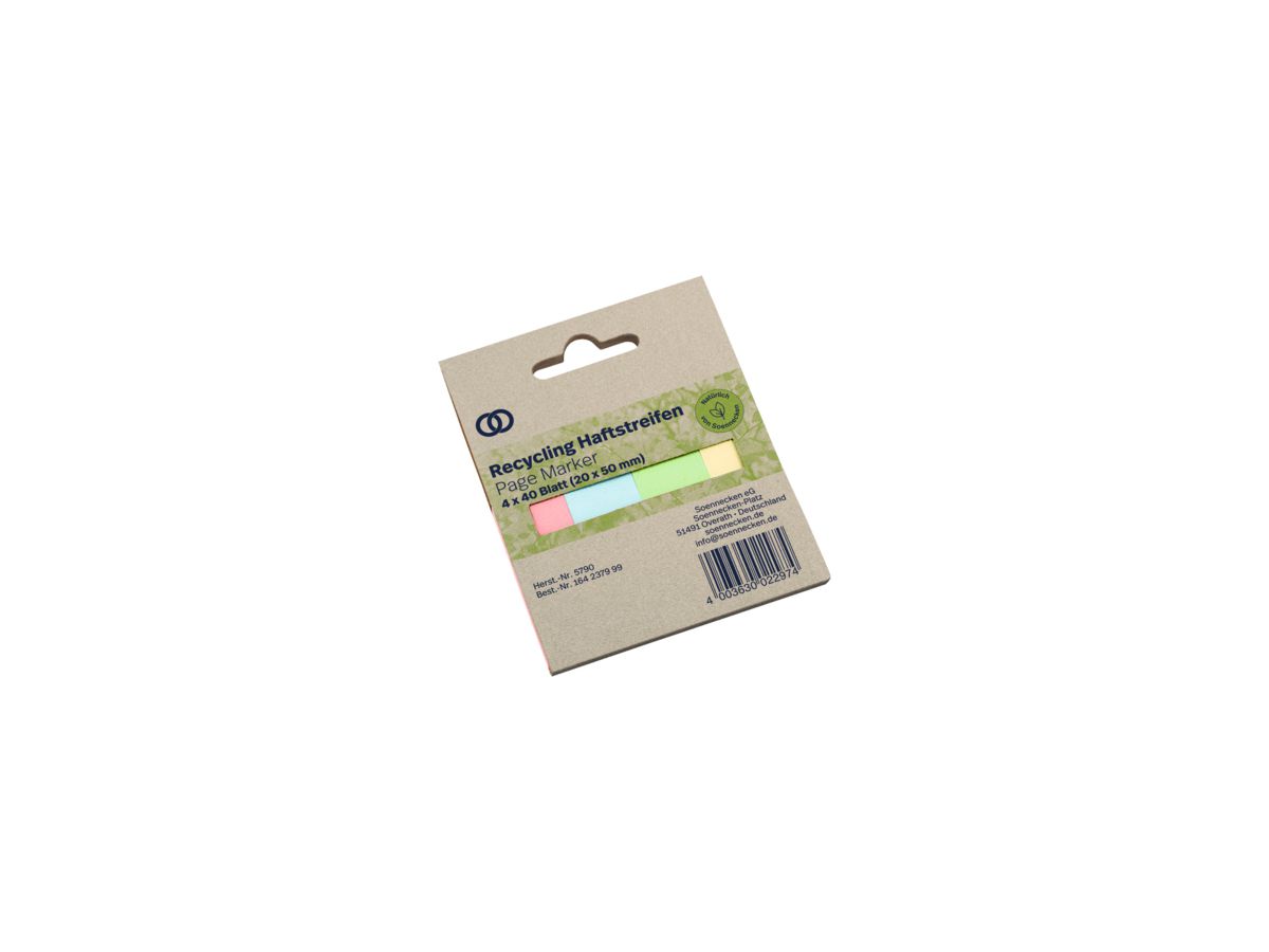 Soennecken Haftstreifen oeco RC 5790 20x50mm 40Bl. sort. 4St.