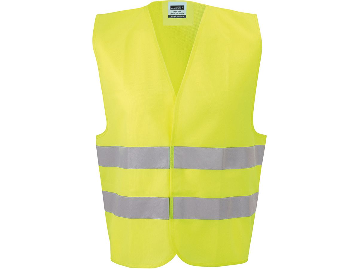 JN Safety Vest Kids JN815K 100%PES, fluorescent-yellow, Gr one size
