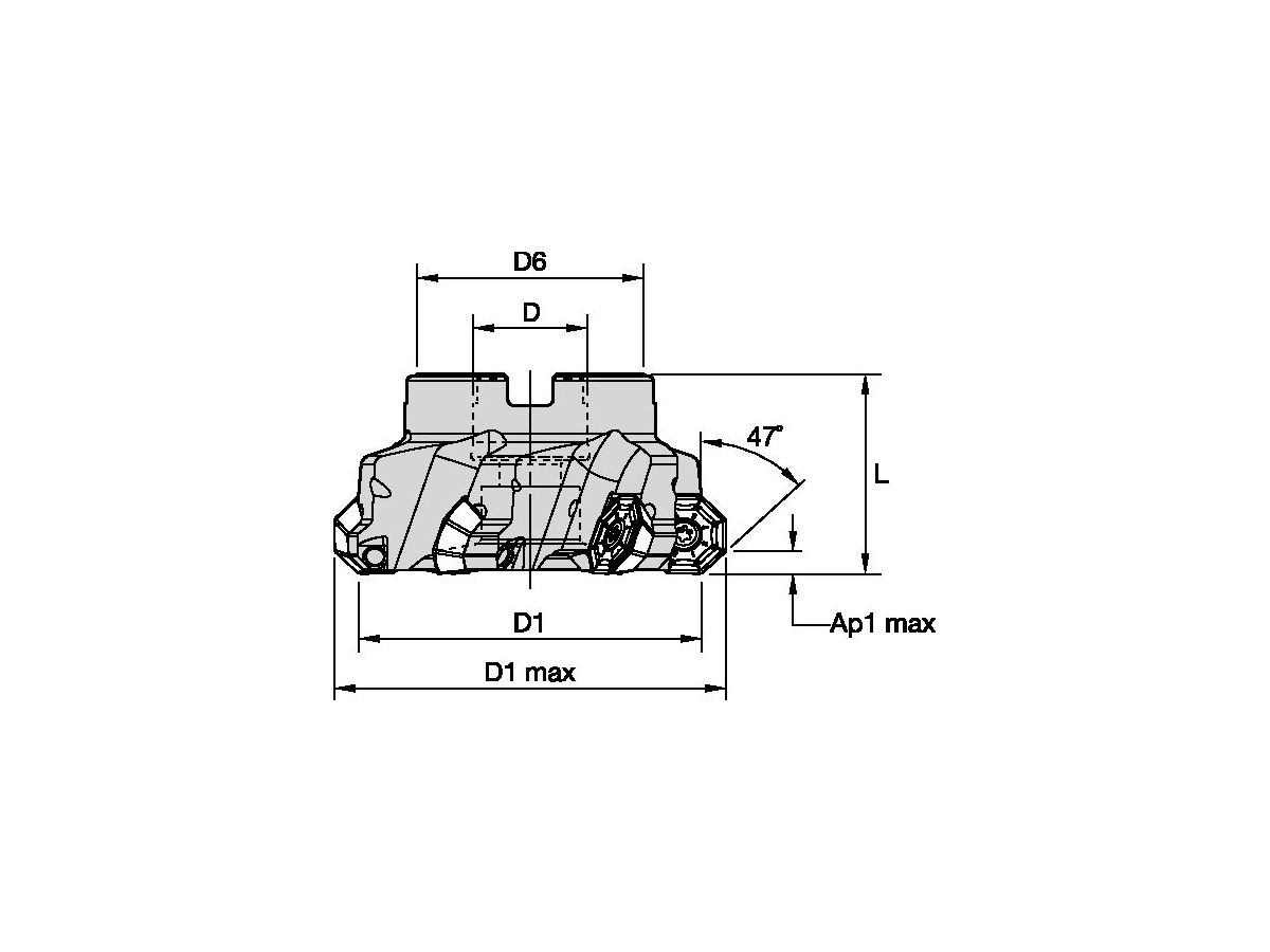 KENNAMETAL KSOM400OF6445F5 KSOM WITH NO CLAMPS FINE PITCH