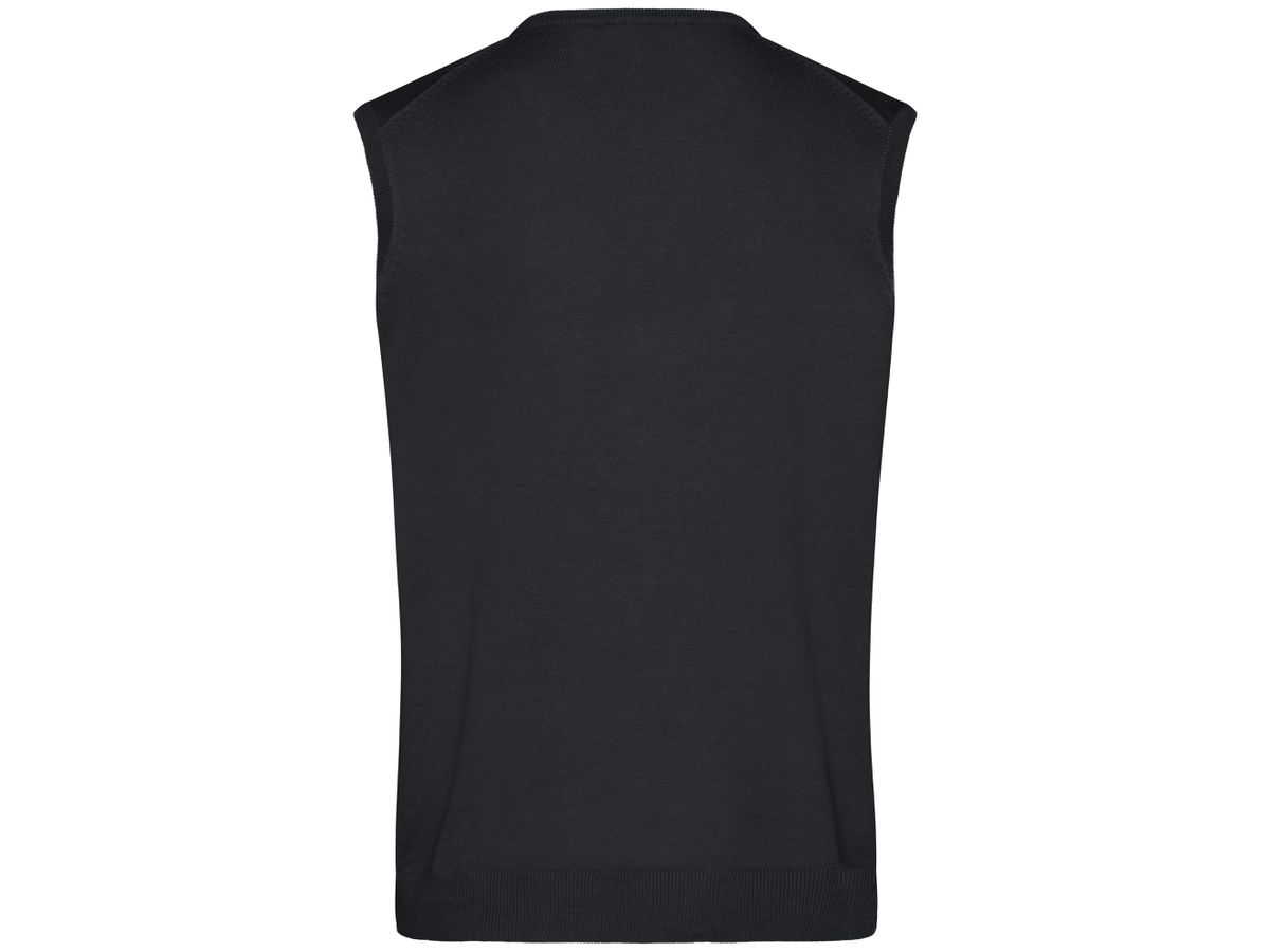 JN Mens V-Neck Pullunder JN657 100%BW, black, Größe S