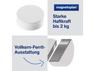magnetoplan Magnet Ergo Large 1665000 34mm weiß 10 St./Pack.