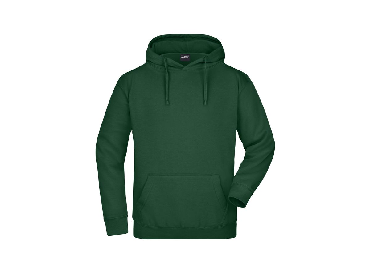 JN Hooded Sweat JN047 80%BW/20%PES, dark-green, Größe L