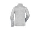 JN Damen Strickfleece-Jacke JN897 white-melange/carbon, Größe 3XL