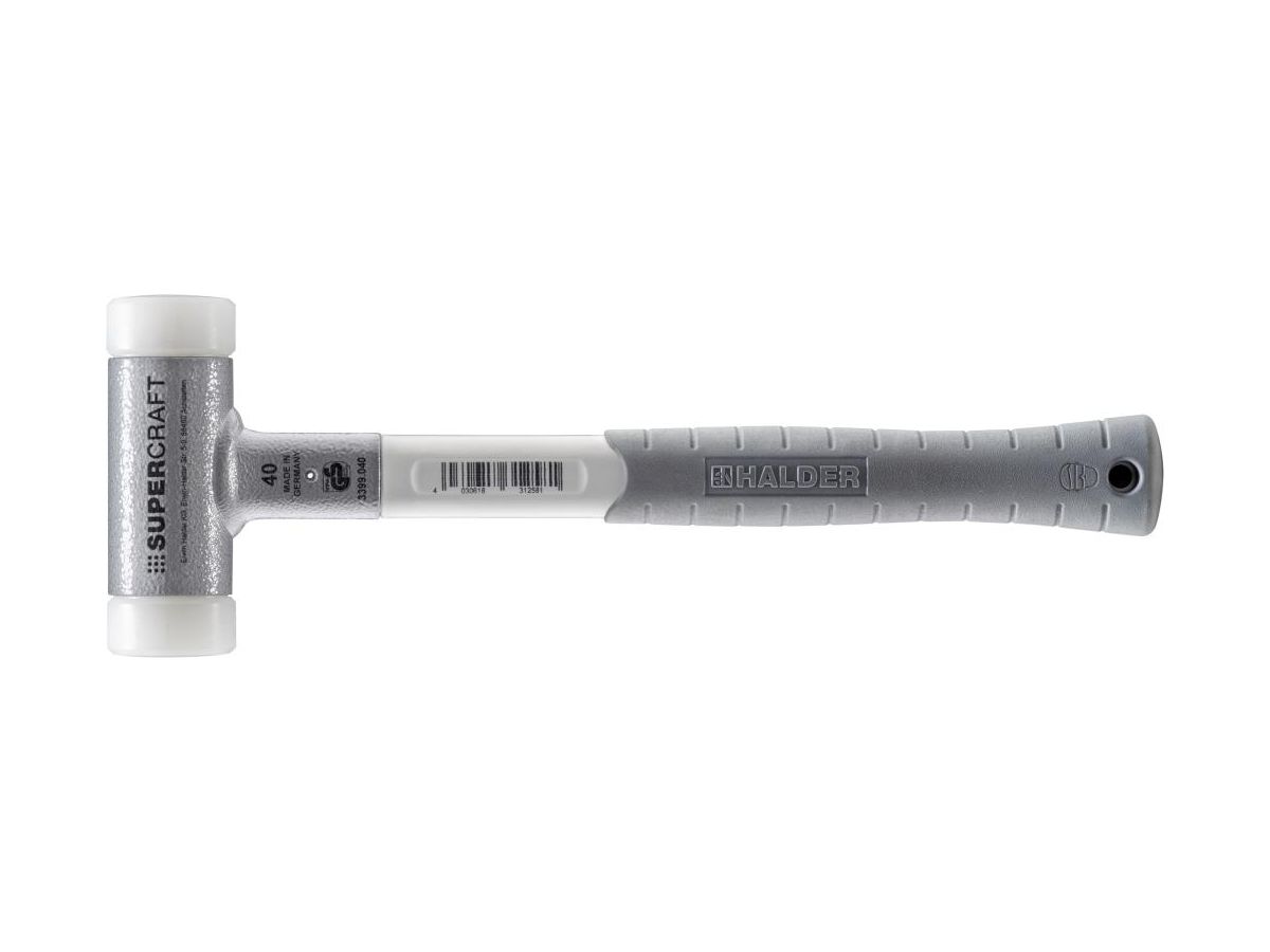 HALDER Schonhammer SUPERCRAFT 40mm rückschlagfrei mit 3-Komponentengriff