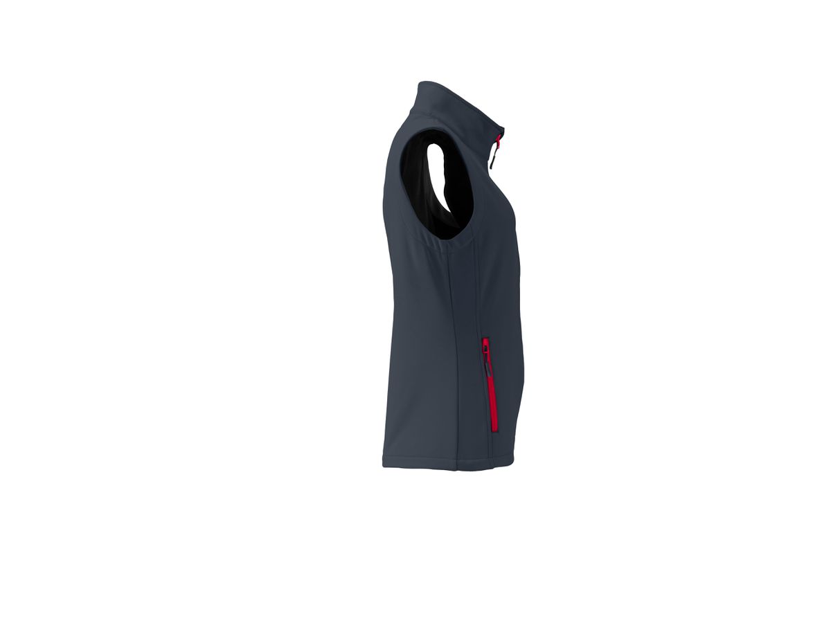 JN Ladies' Promo Softshell Vest JN1127 iron-grey/red, Größe L