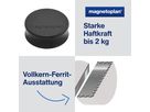 magnetoplan Magnet Ergo Large 1665012 34mm schwarz 10 St./Pack.