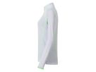JN Ladies' Sports Shirt Longsleeve JN497 white/bright-green, Größe XS