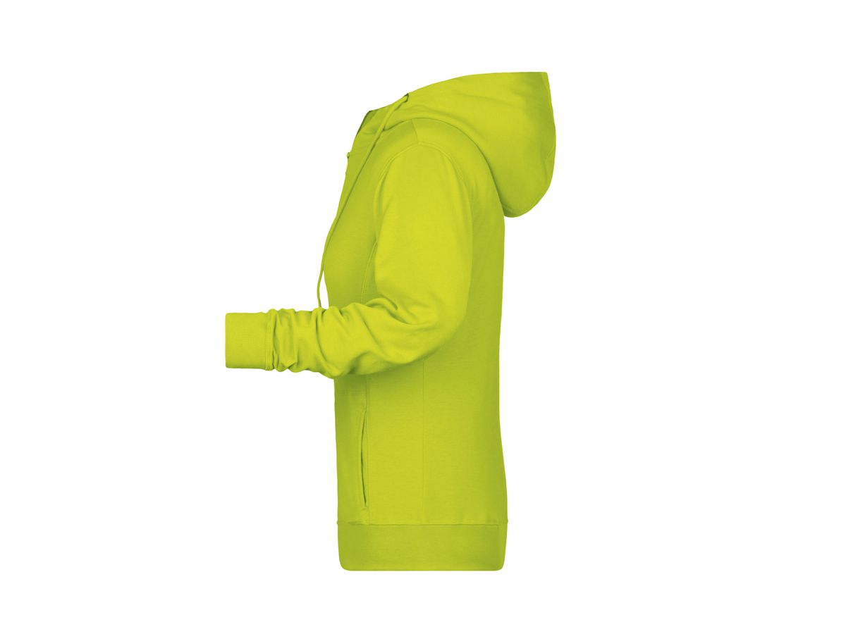 JN Ladies' Zip Hoody 8025 acid-yellow, Größe XS