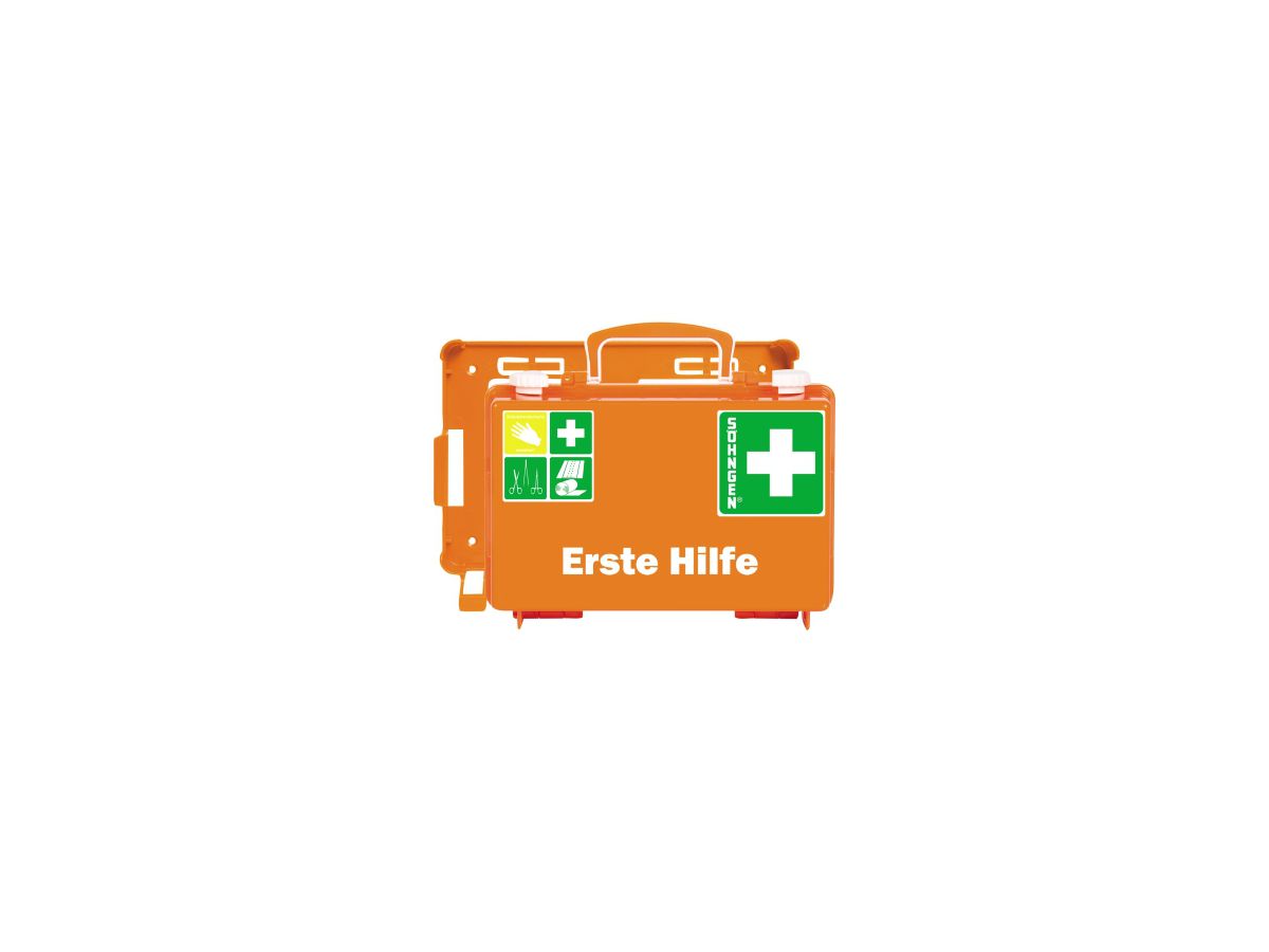 SÖHNGEN Erste-Hilfe-Koffer QUICK-CD Inhalt Standard nach DIN 13 157, orange