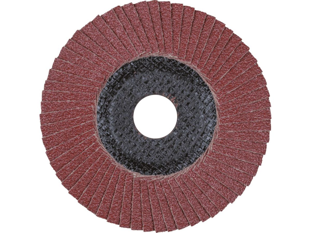 PFERD Fächerschleifscheibe Korund 125x22mm gewölbt K60