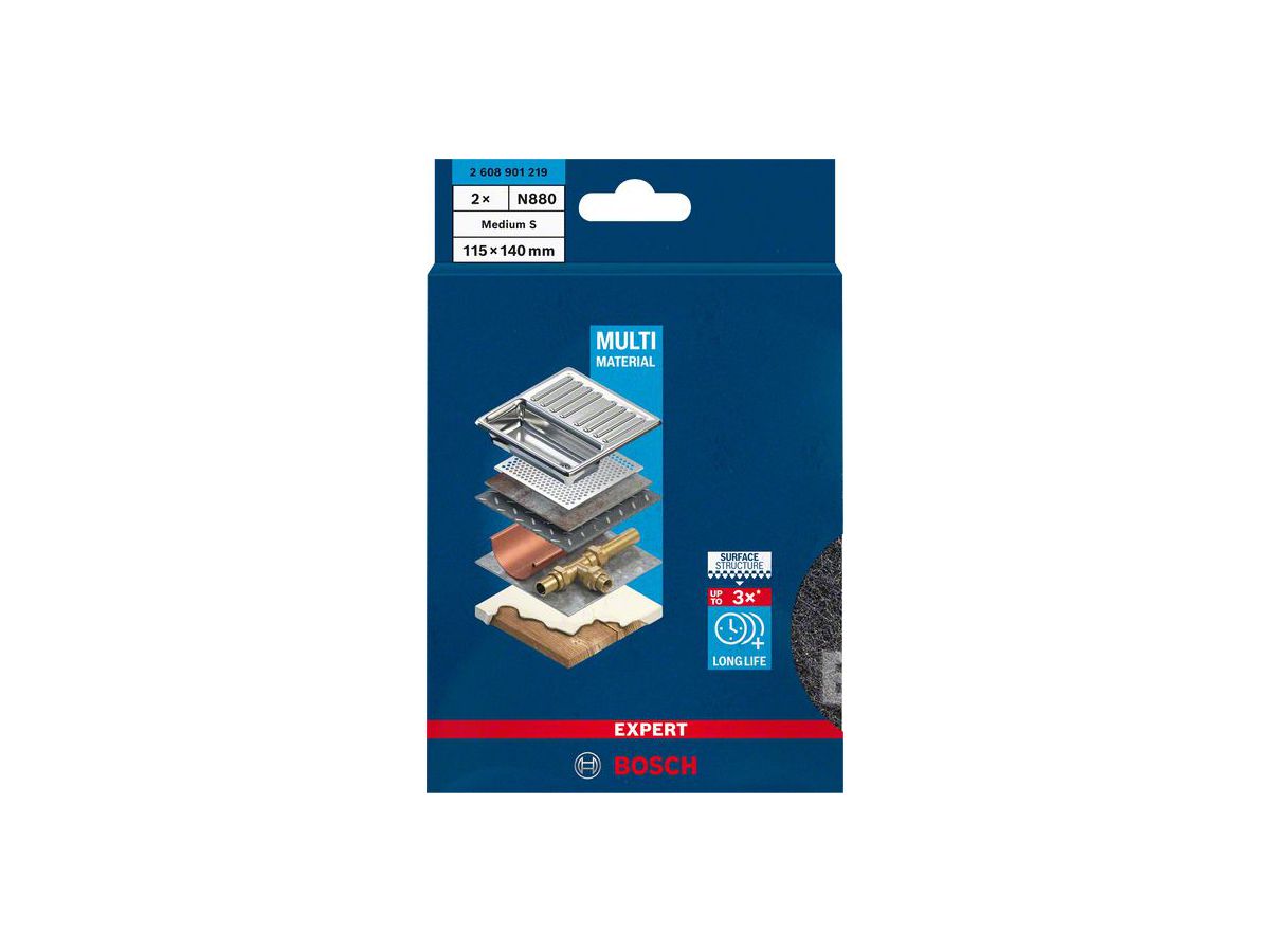 BOSCH Vliespad N880 EXPERT 115x140 mm, MedS