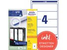 Avery Zweckform Ordneretikett L4761-100 61x192mm ws 400 St./Pack.