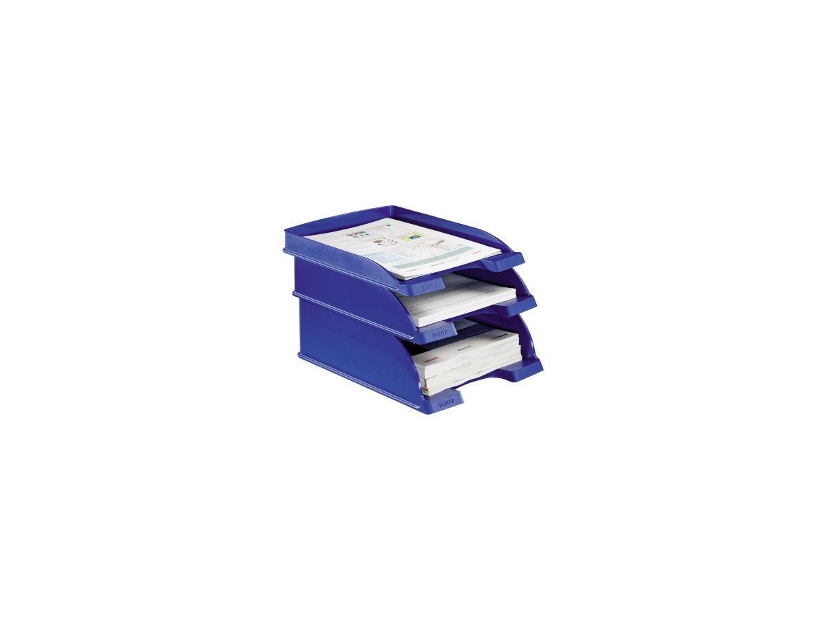 Leitz Briefablage Flach Plus 52370035 DIN A4 stapelbar PS bl