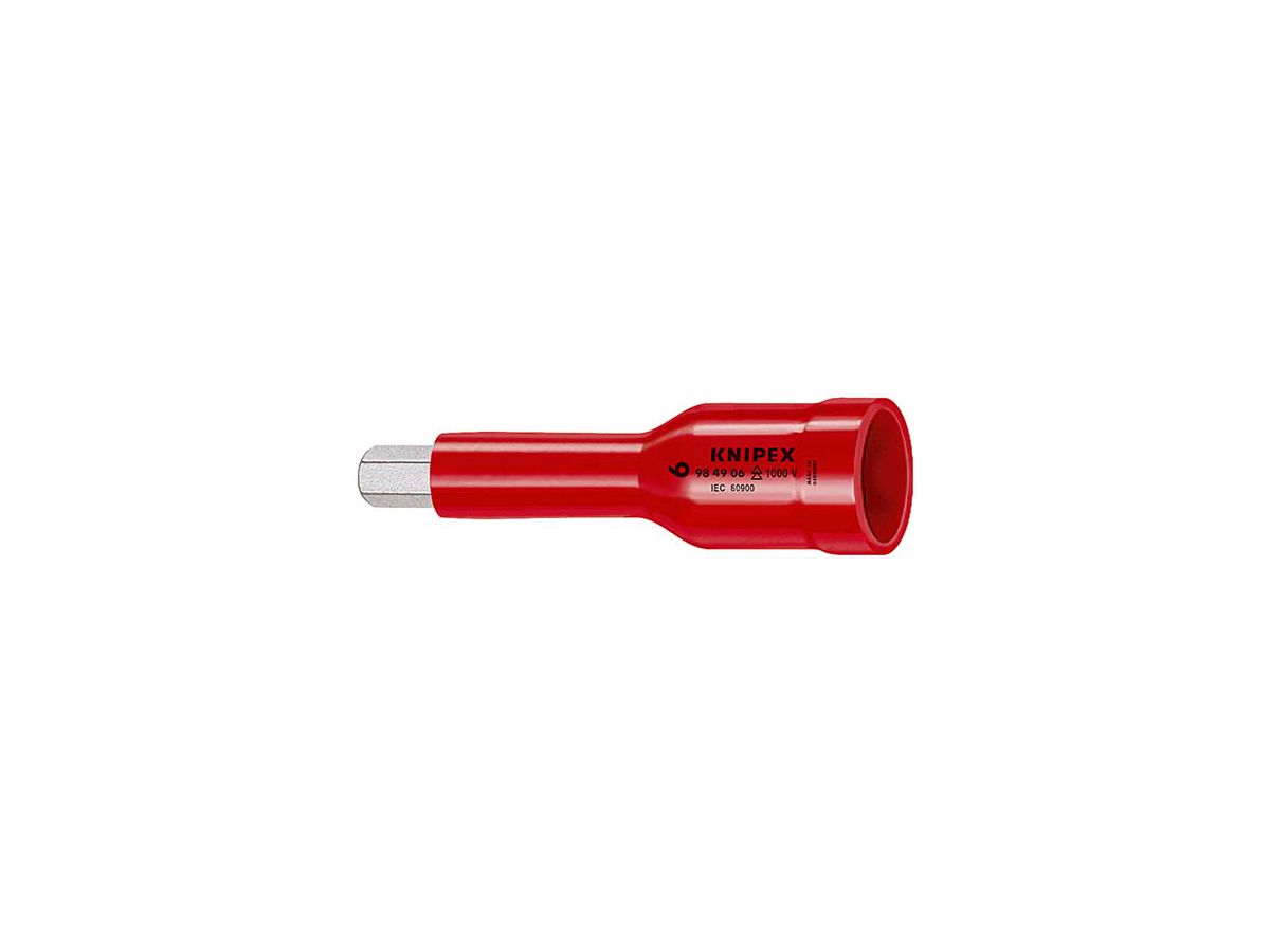 KNIPEX 98 49 06 Steckschlüsseleinsatz f. Innensechskantschrauben 1/2" 75 mm