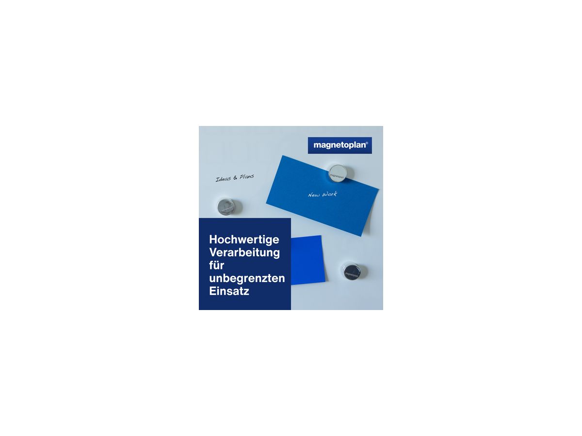 magnetoplan Magnet Ergo Medium 1664032 30mm silber 10 St./Pack.