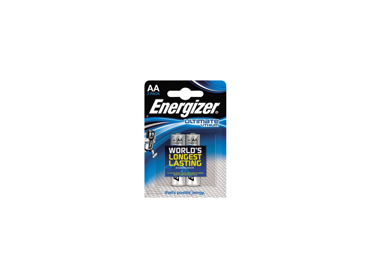 Energizer Batterie Ultimate Lithium 639154 AA Mignon L91 2 St./Pack.