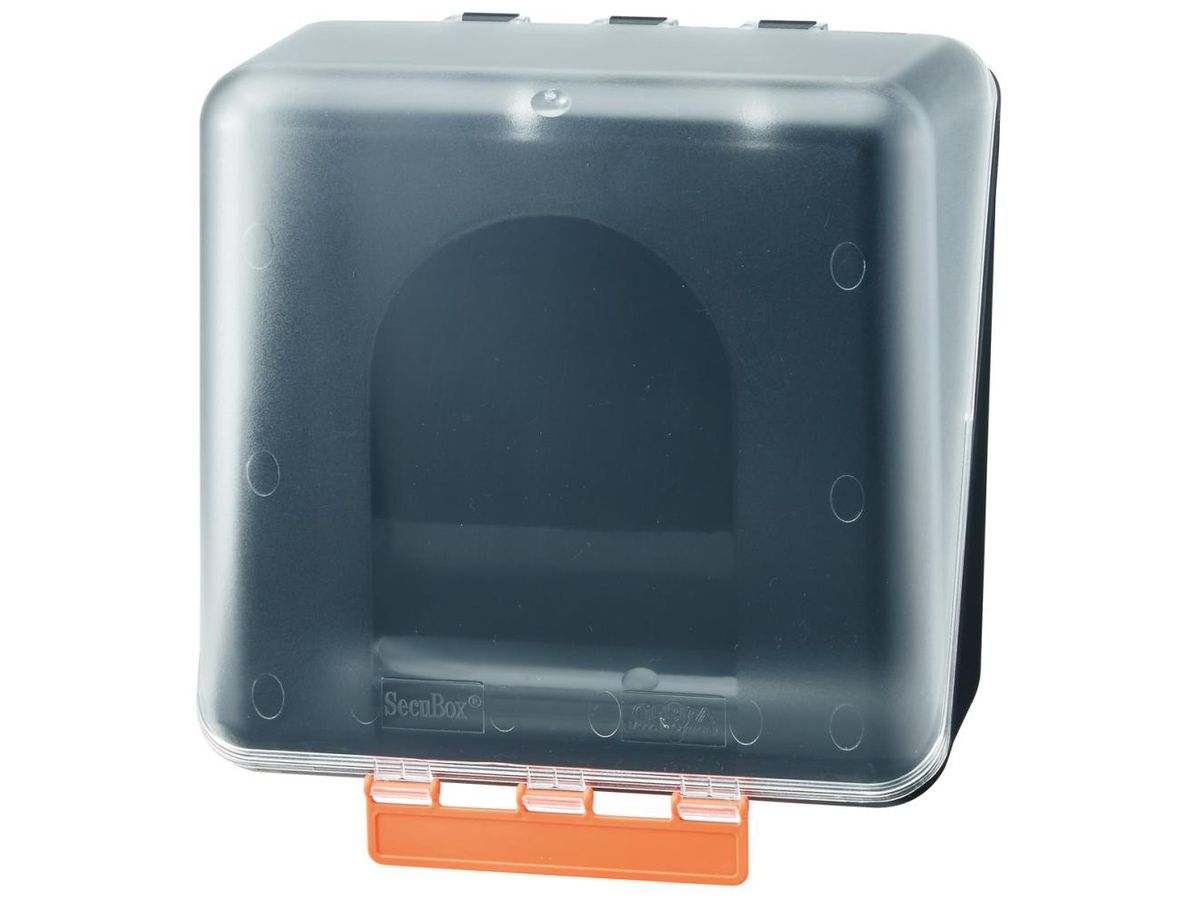 Aufbewahrungsbox ohne Gebotszeichen Midi, transparent, 23,6 x 22,5 x 12,5 cm