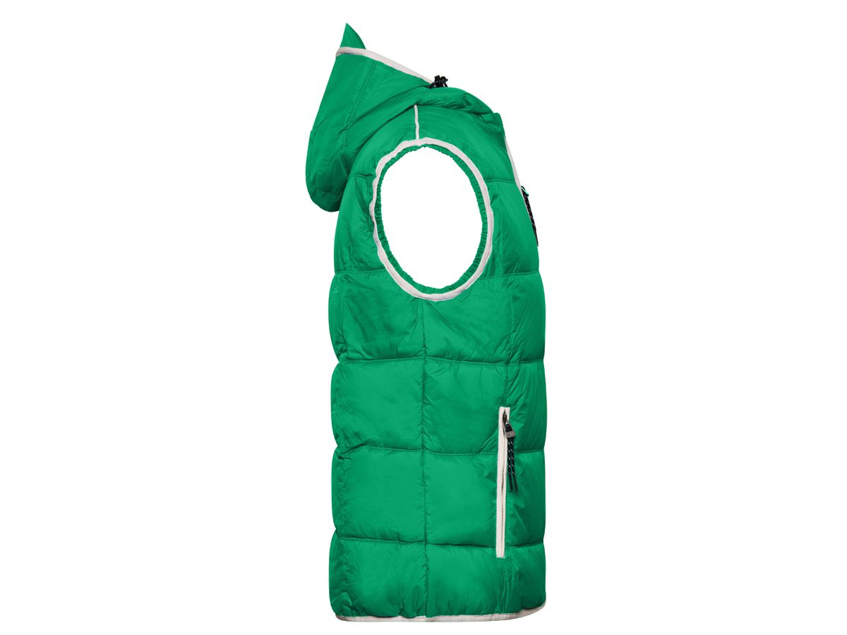 JN Mens Maritime Vest JN1076 100%PA, irish-green/white, Größe M