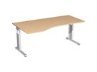 Geramöbel Schreibtisch Lissabon S-617306-BU/SI 180x68cm buche/si