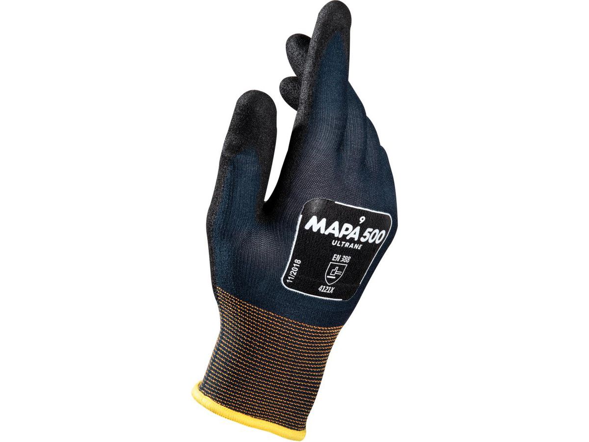 MAPA Handschuh Ultrane 500 blau-schwarz, Gr. 11